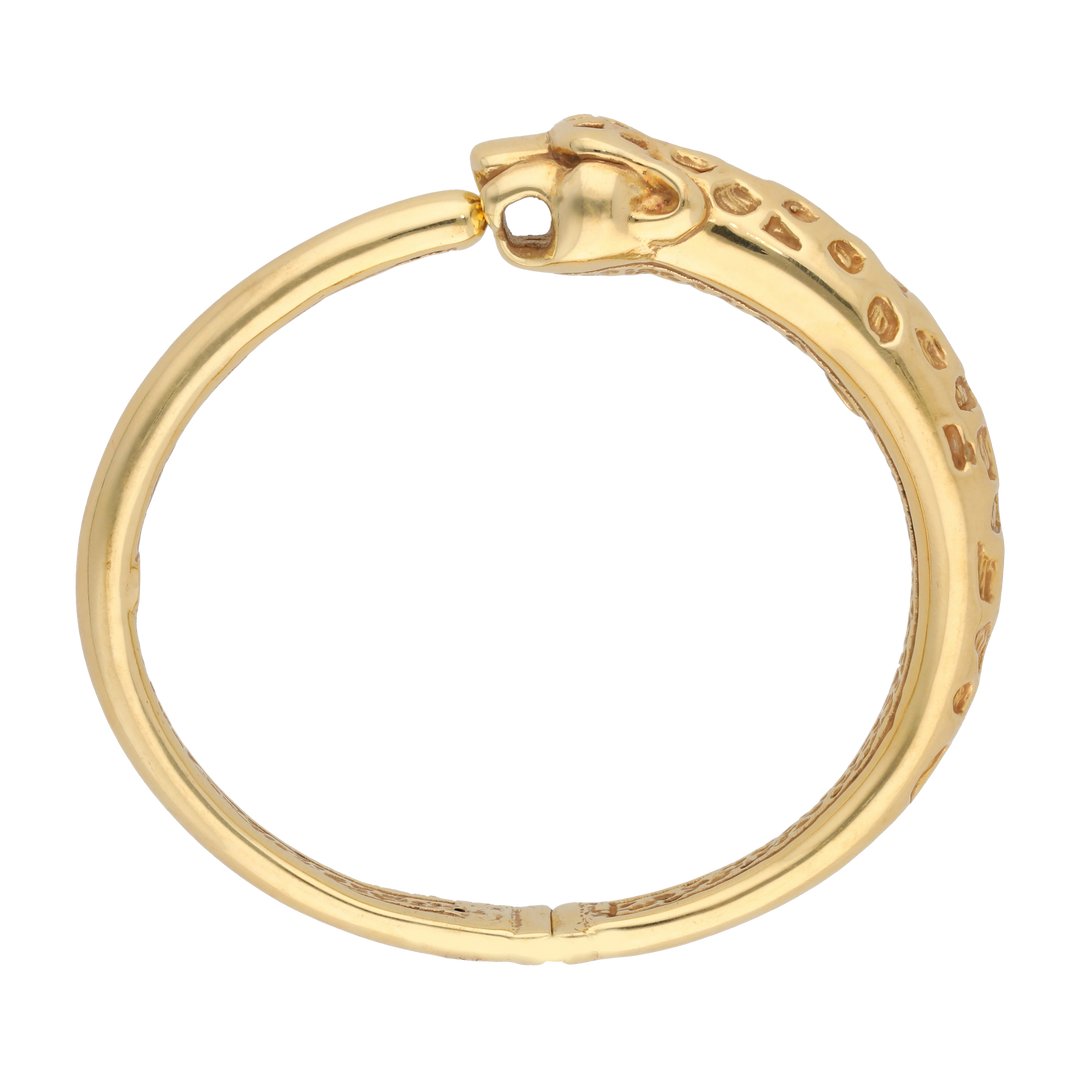 Aro hueco pantera 14K