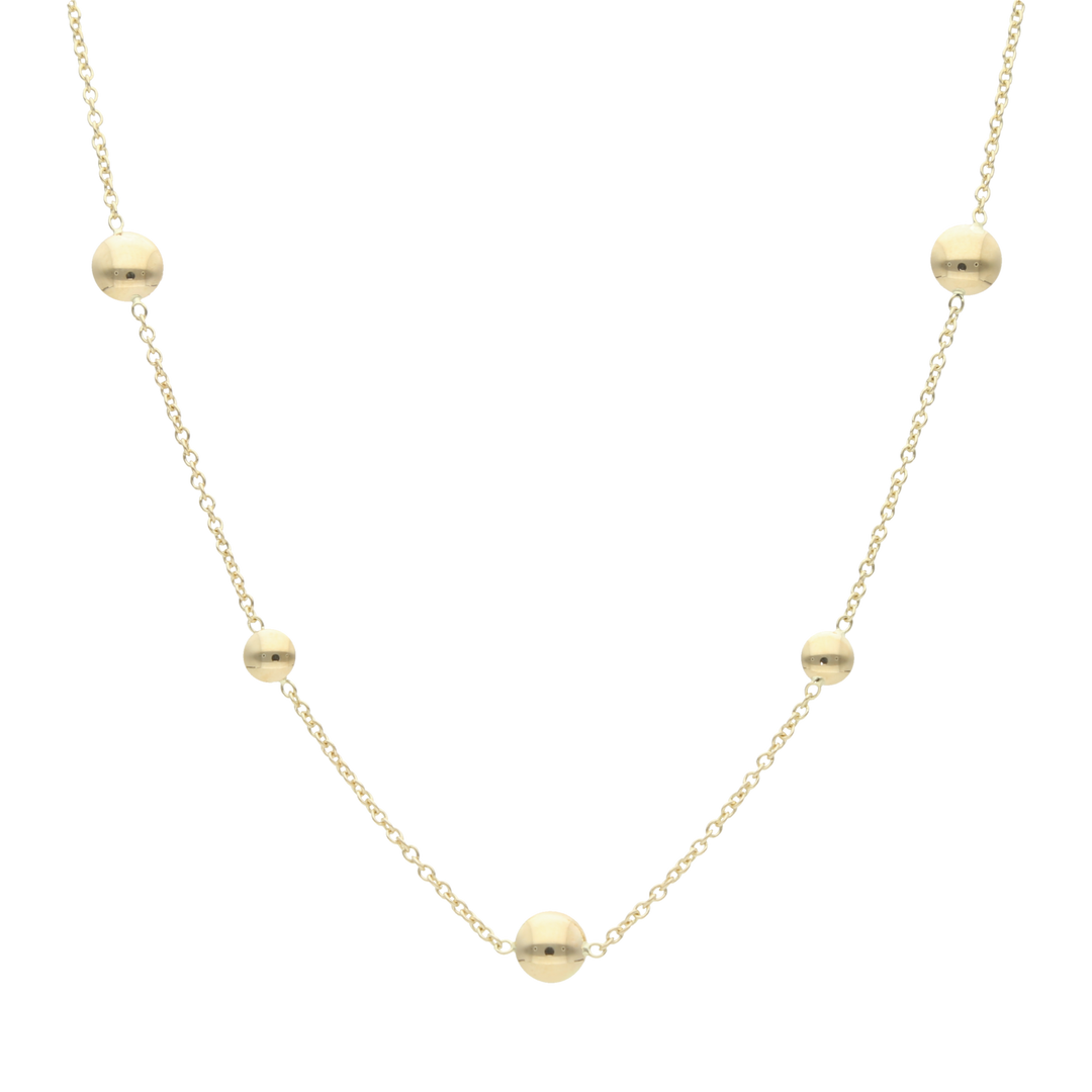 Collar círculos chicos y grandes 14K