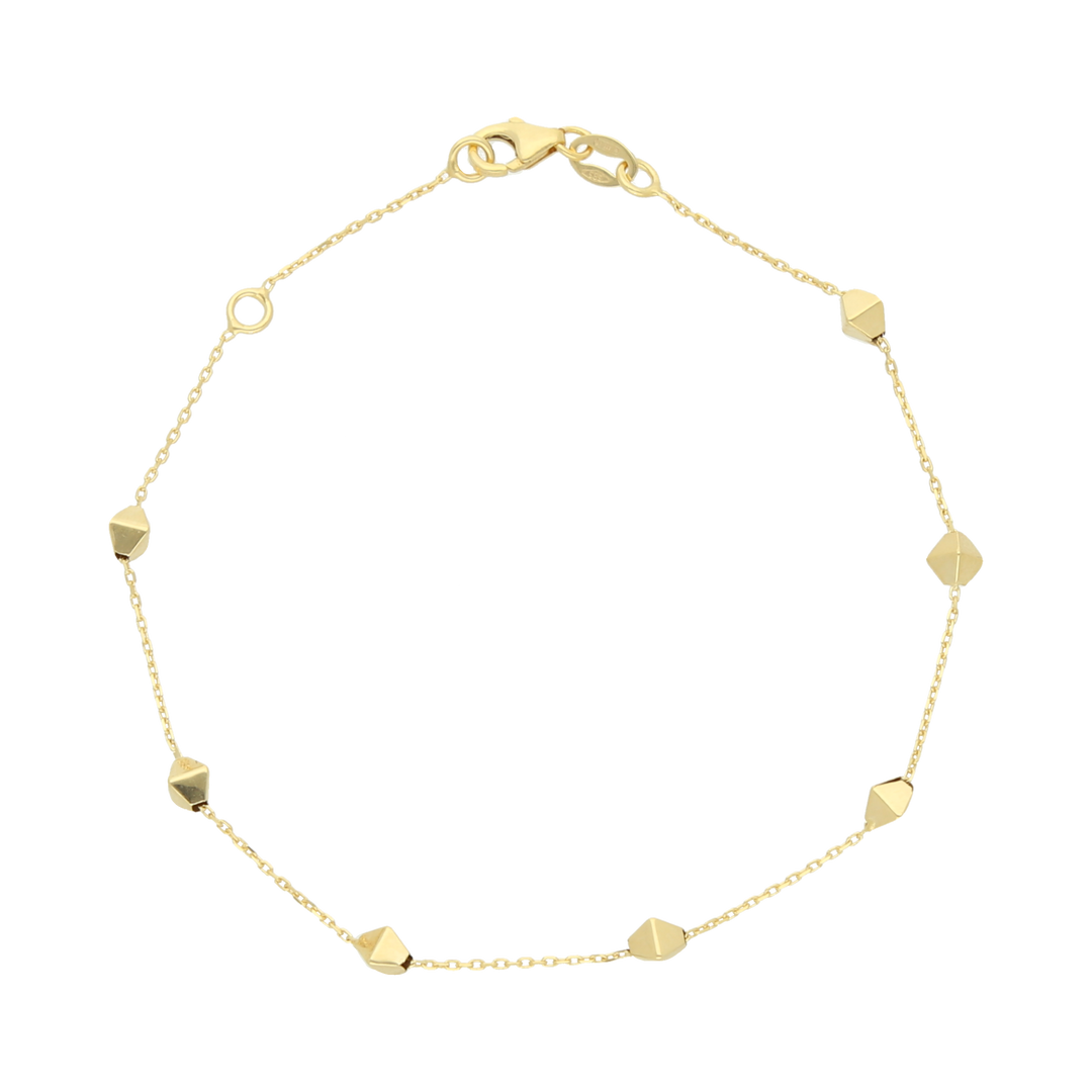 Pulsera rombos 14K