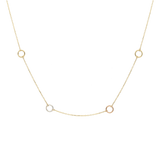 Collar círculos tricolor 14K
