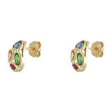 Broquel gota circonias colores 14K