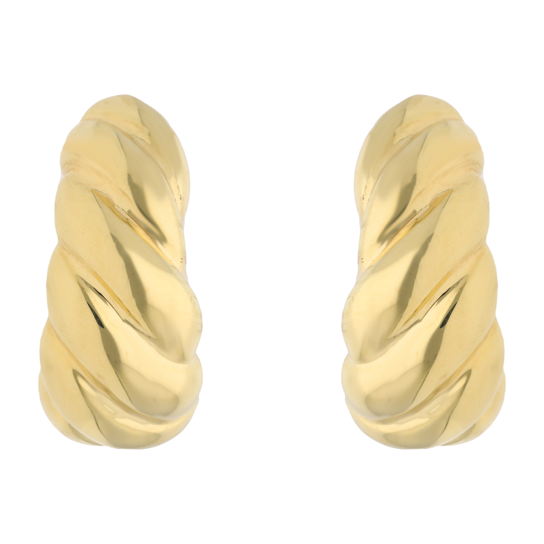 Arracadas caracol huecas 14K