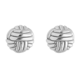 Broquel estambre oro blanco 14K