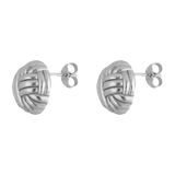 Broquel estambre oro blanco 14K