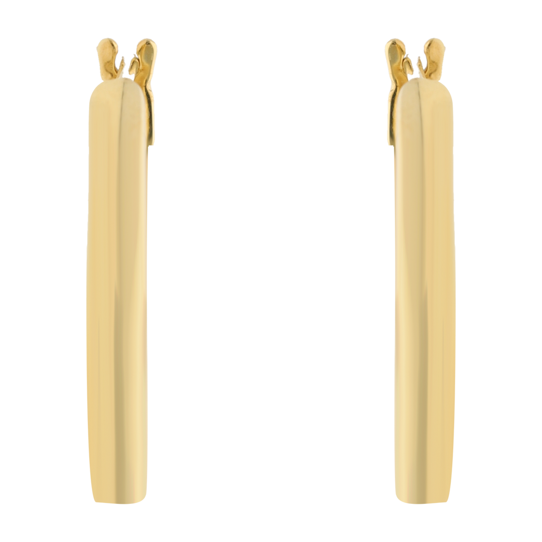 Arracadas huecas 14K