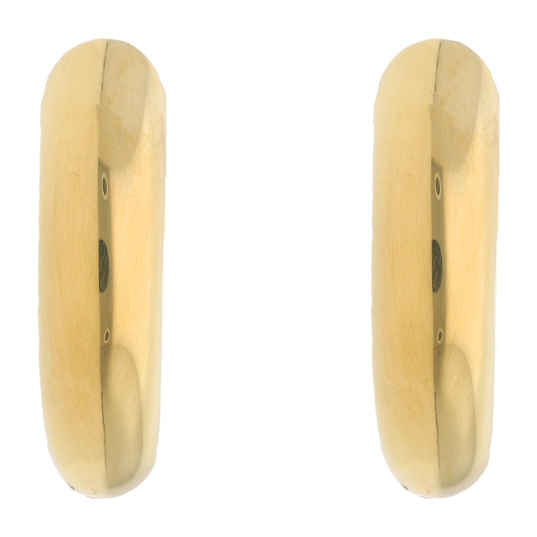 Arracadas 11mm huecas 14K