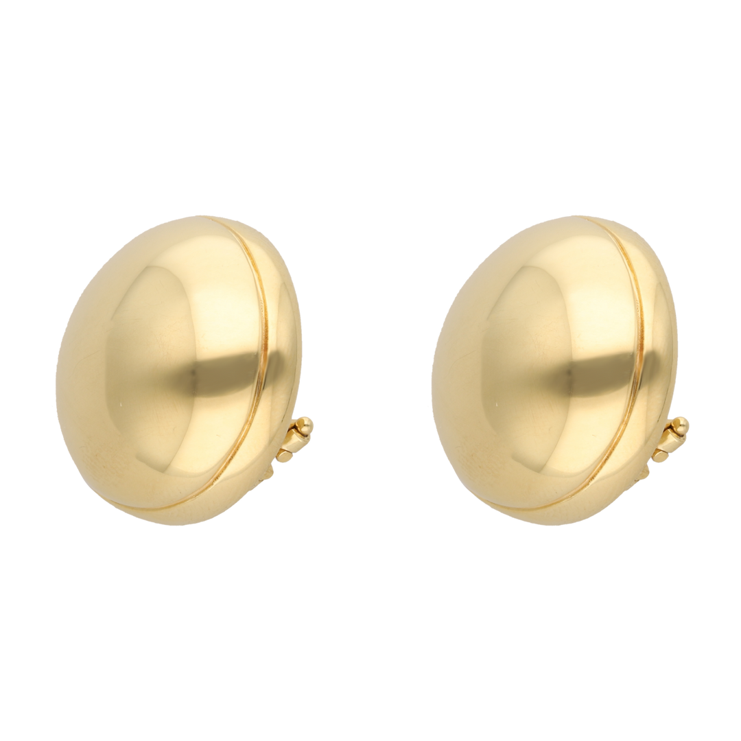 Aretes botón grandes 14K