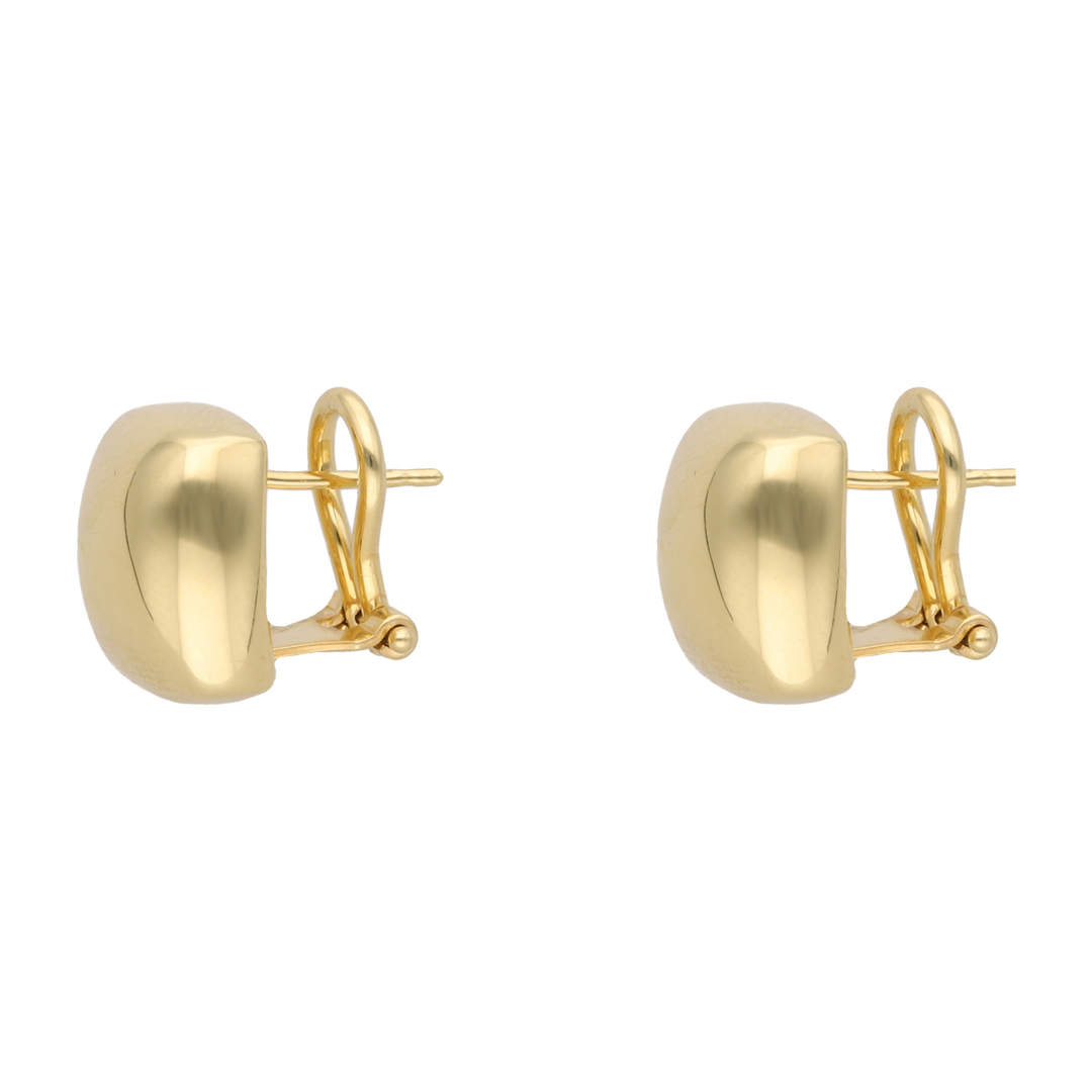 Aretes huecos cuadrados 14K