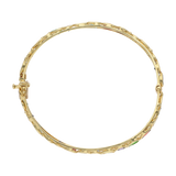 Aro rígido curvedao circonias colores 14K