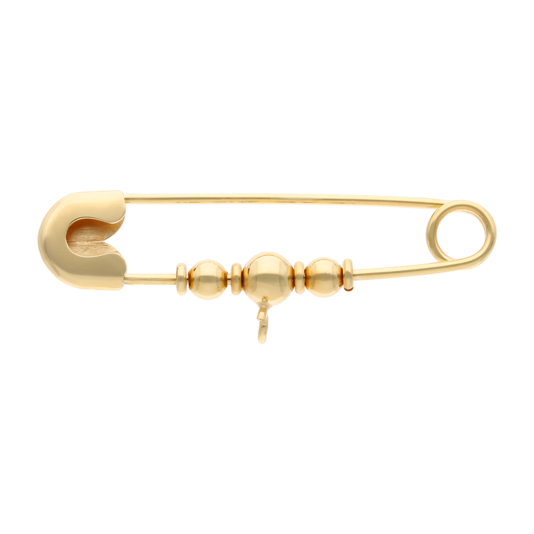 Seguro 3 bolas lisas 14K