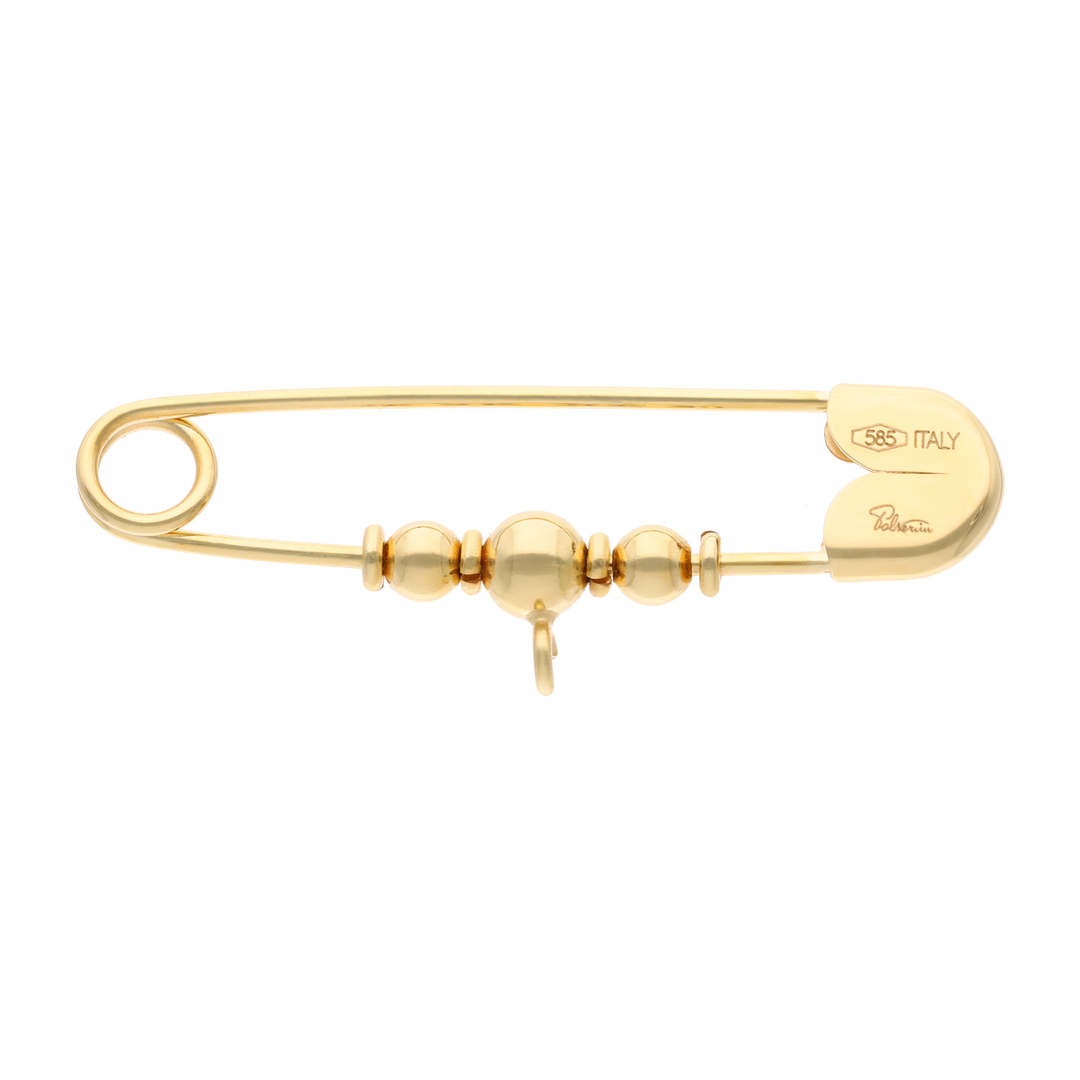 Seguro 3 bolas lisas 14K