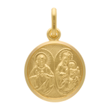 Medalla mate Virgen del Carmen 14K