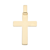Cruz lisa oro amarillo 14K