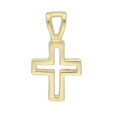 Cruz bisel oro 14K
