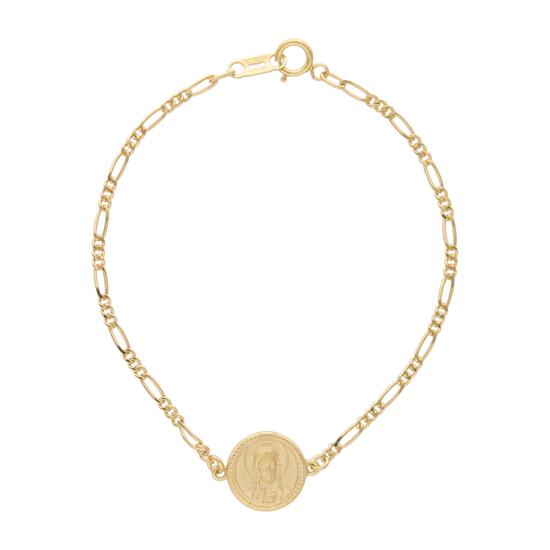 Pulsera escapulario Virgen del Carmen 14K