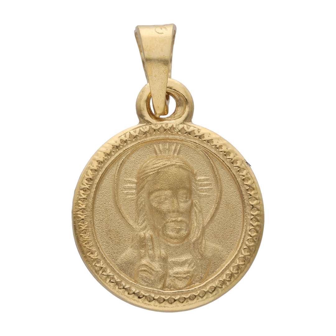 Medalla mate Virgen del Carmen 14K