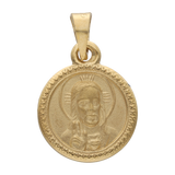 Medalla mate Virgen del Carmen 14K