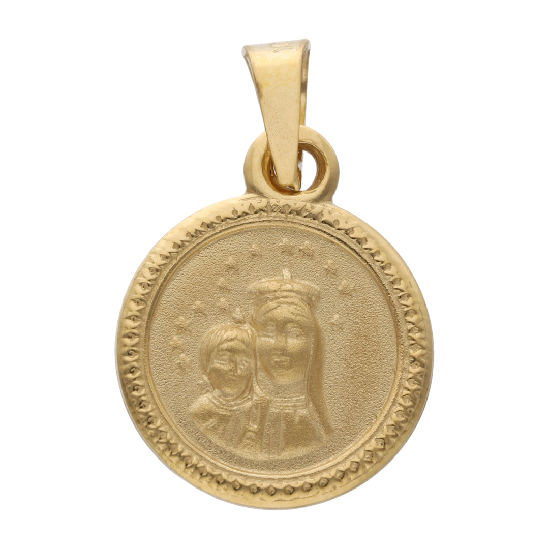 Medalla mate Virgen del Carmen 14K