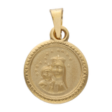 Medalla mate Virgen del Carmen 14K