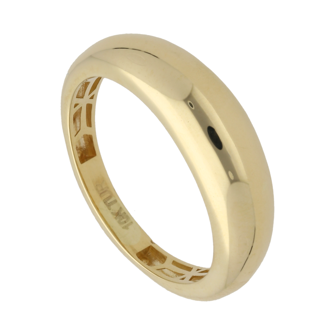 Anillo hueco liso 10K