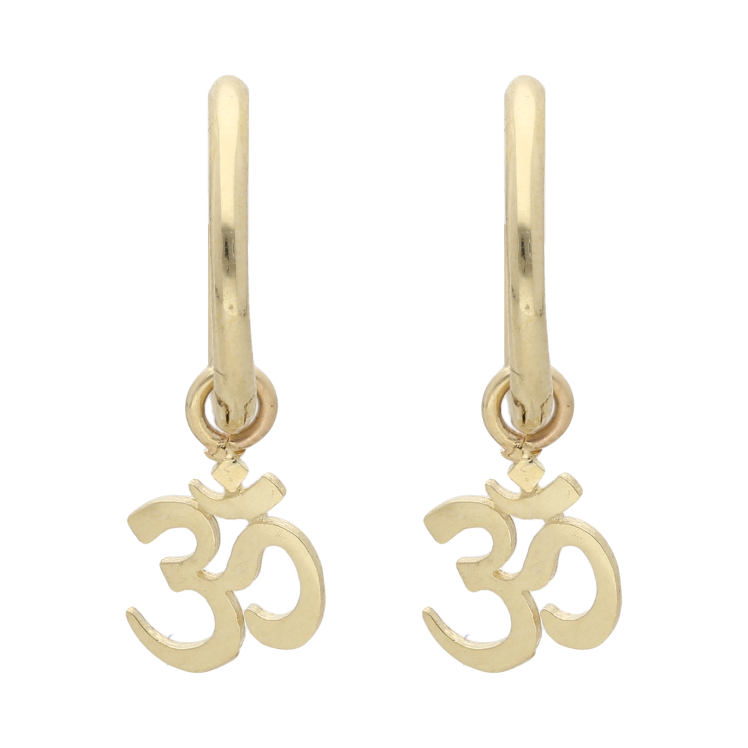 Aretes símbolo Om 10K