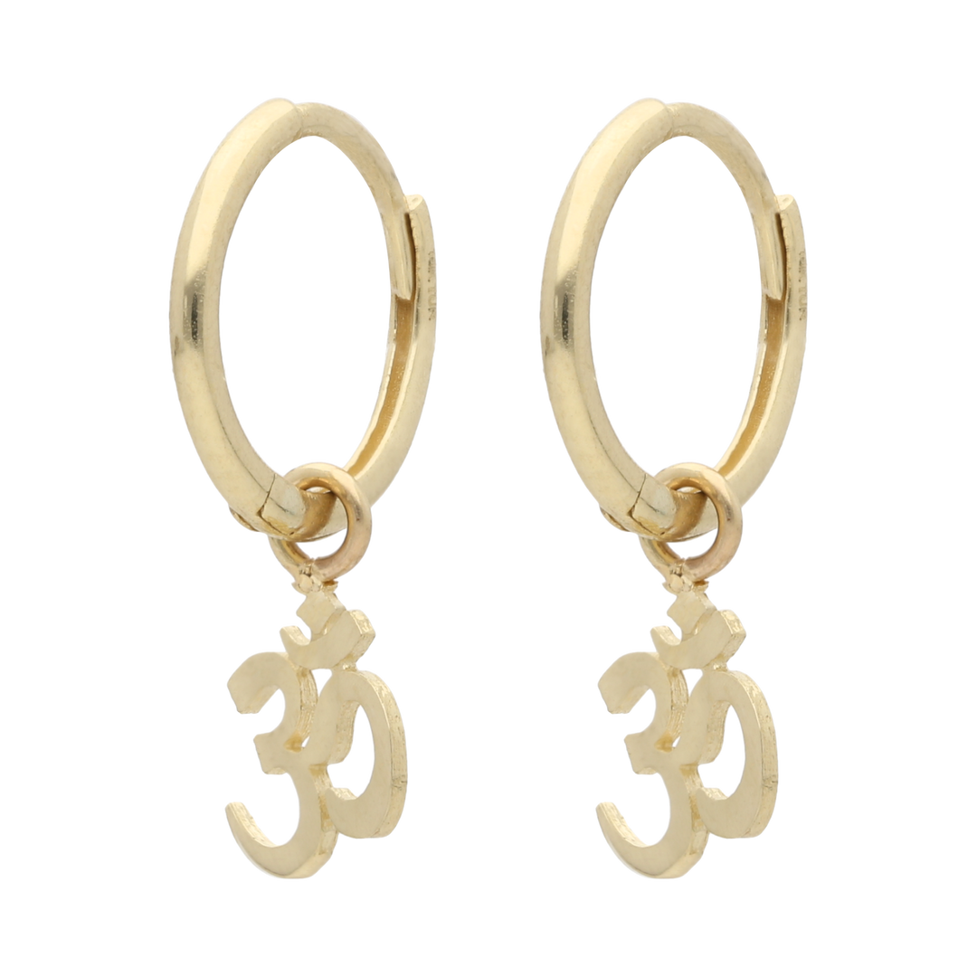 Aretes símbolo Om 10K