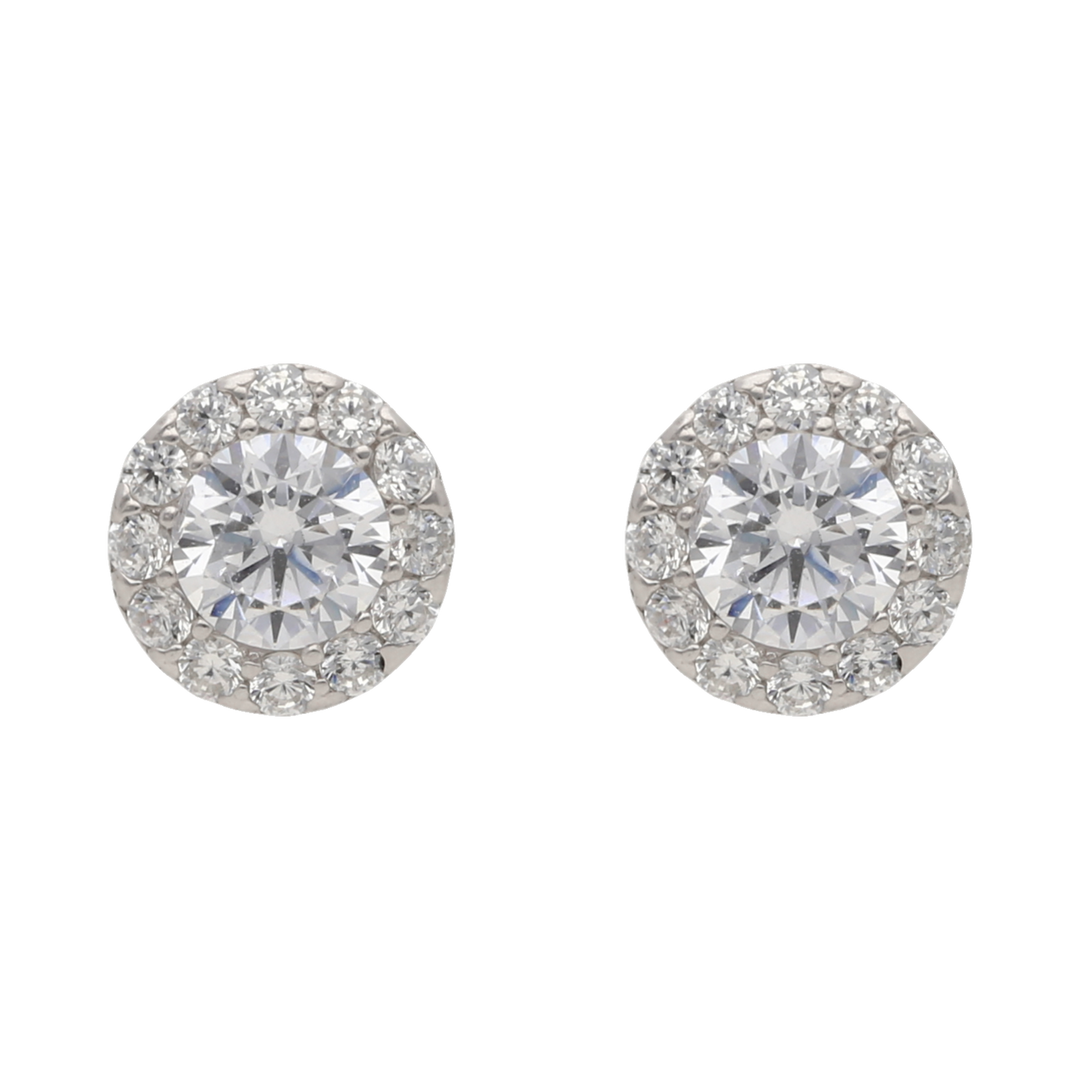 Broquel circonias blancas 10K