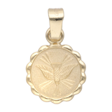 Medalla Espíritu Santo bisel ondeado 10K