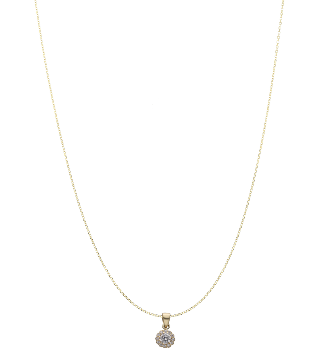 Collar flor circonias 10K