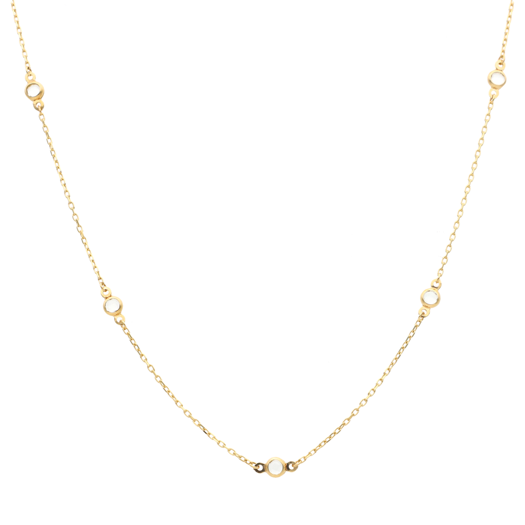 Collar 5 circonias 10K