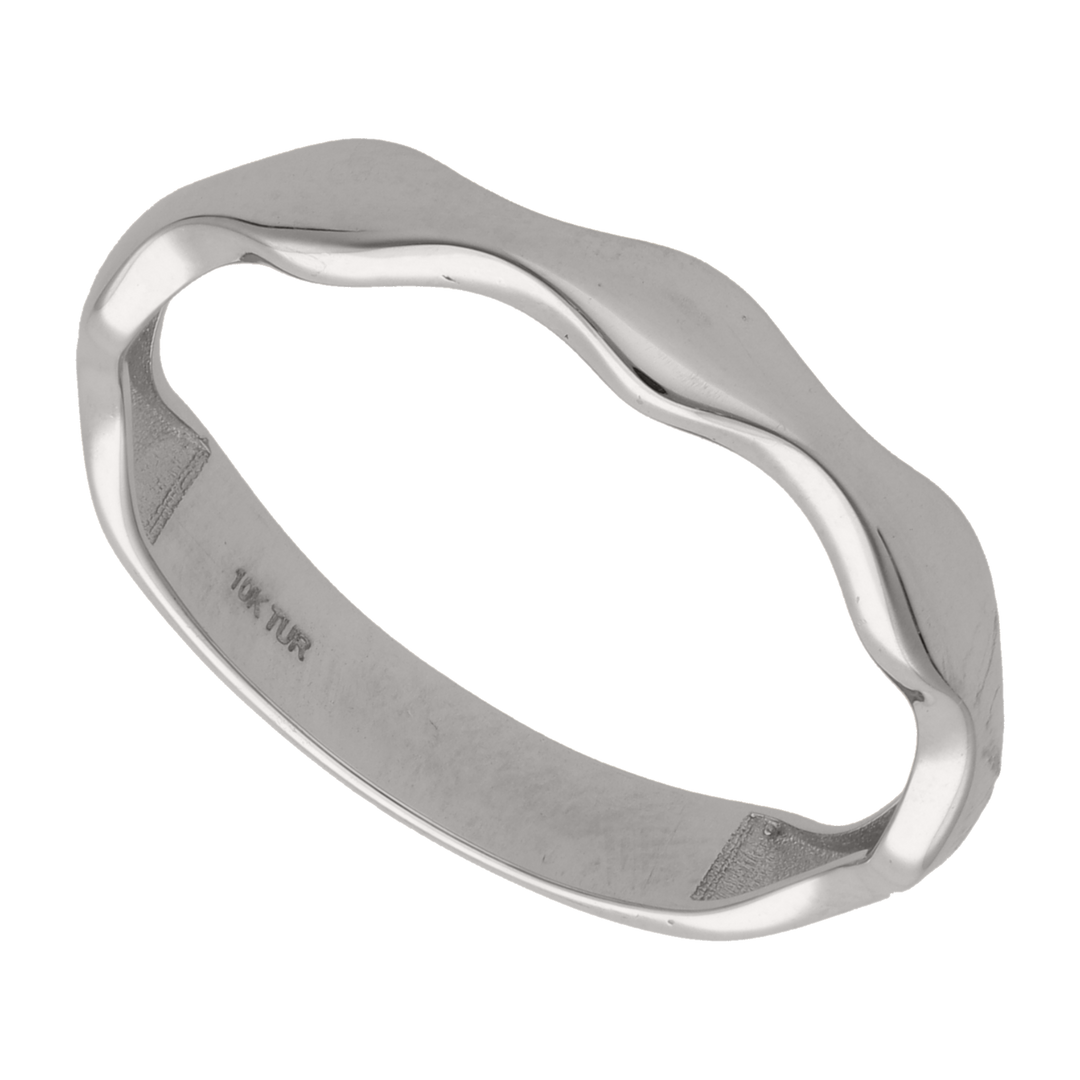 Anillo ondeado 10K