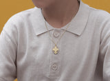 Cruz escapulario oro amarillo 14K