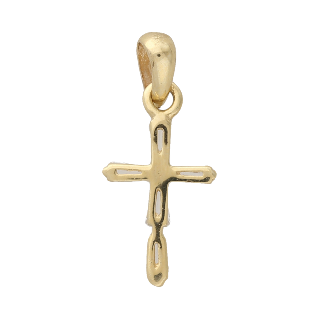 Cruz mini circonias 14K