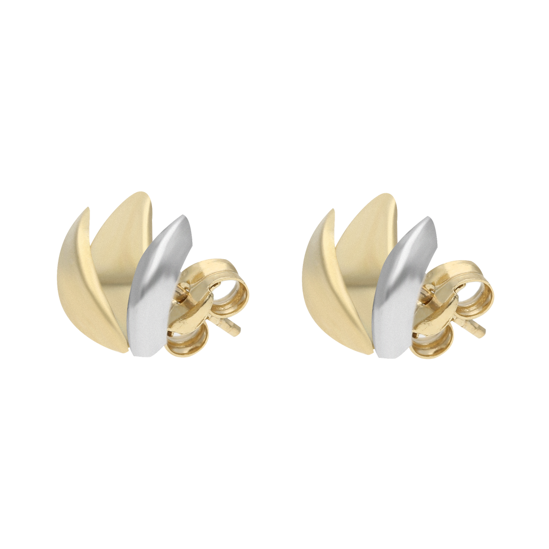 Broquel 3 hojas bicolor 14K