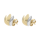 Broquel 3 hojas bicolor 14K