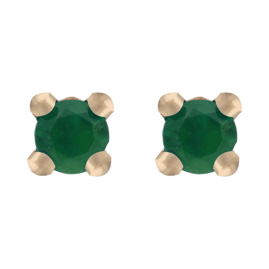 Broquel esmeralda 14K