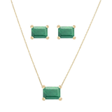 Set broquel y dije esmeralda/zafiro
