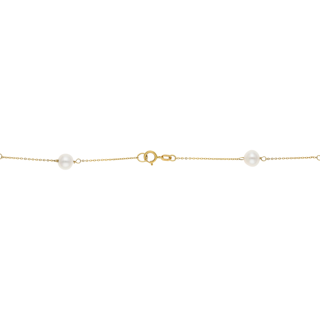 Collar perlas 5mm Guadalupe madre perla 14K