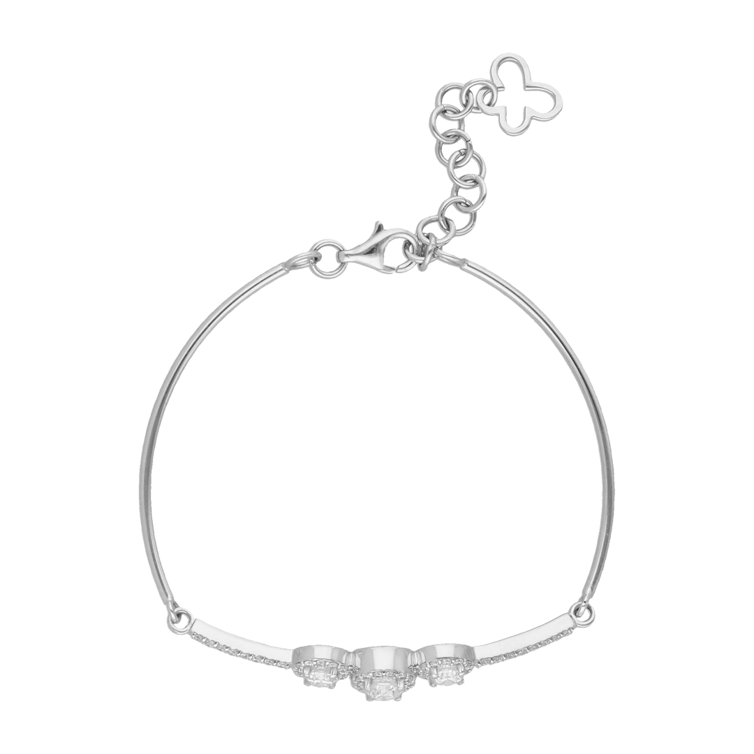 Pulsera 3 brillantes 14K