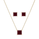Set broquel y dije esmeralda/zafiro/rubí