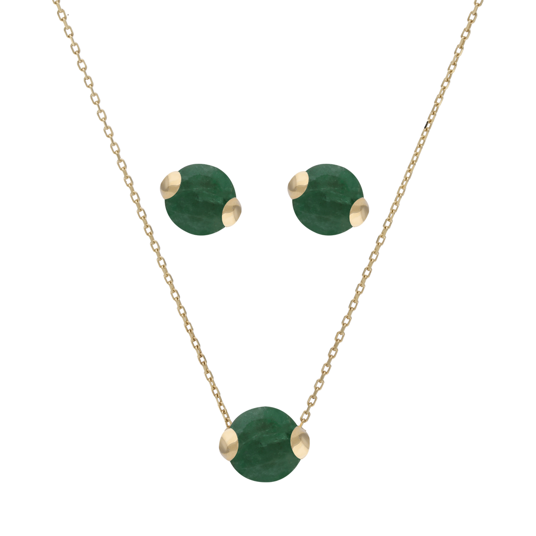 Set broquel y dije esmeralda/zafiro/rubí