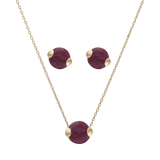 Set broquel y dije esmeralda/zafiro/rubí