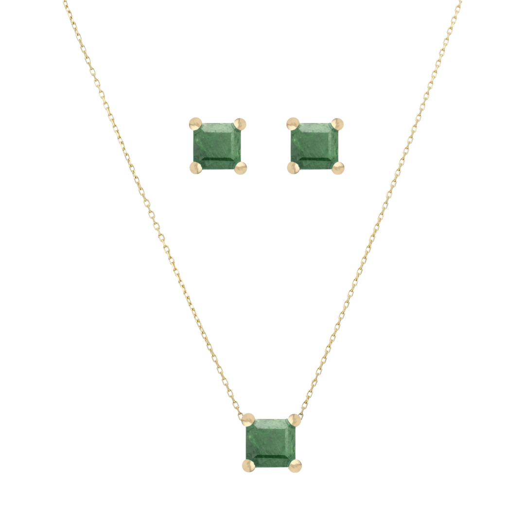 Set broquel y dije esmeralda/zafiro/rubí