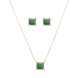 Set broquel y dije esmeralda/zafiro/rubí