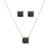 Set broquel y dije esmeralda/zafiro/rubí