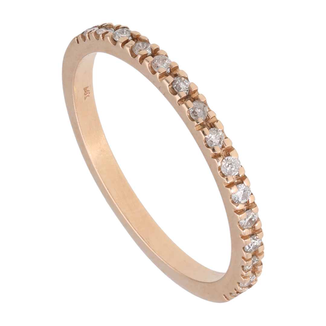 Churmbela oro rosa brillantes 14K