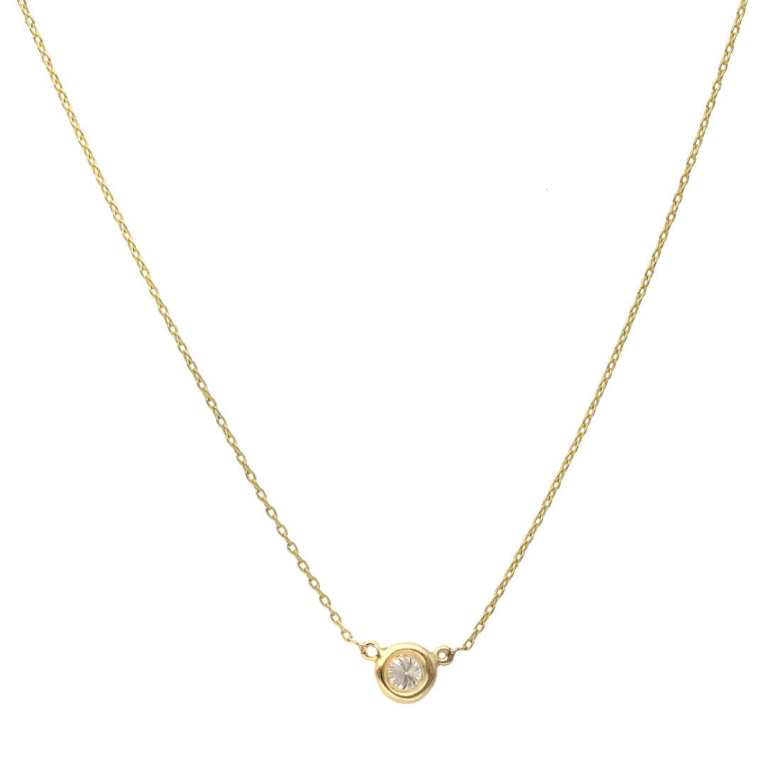 Collar dije 1 brillante 14K