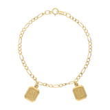 Pulsera escapulario cuadrado Carmen 14K