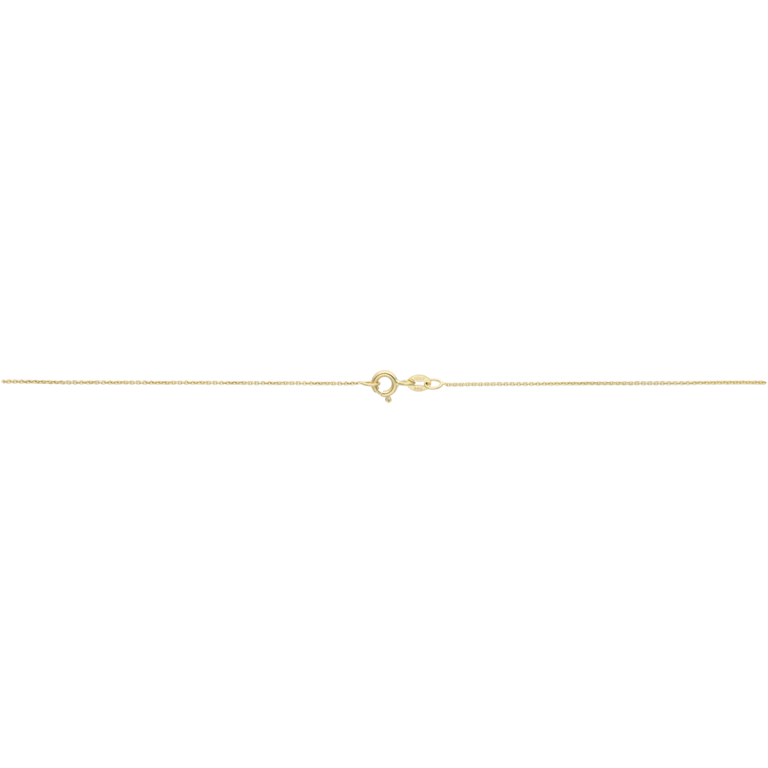 Collar medalla oval porcelana Guadalupe 14K