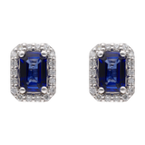 Broquel zafiro bisel brillantes 14K